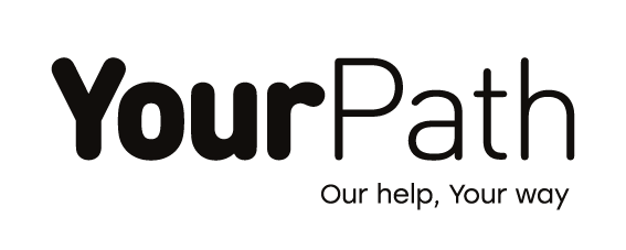 Text logo that says: Your Path. Our help, your way.